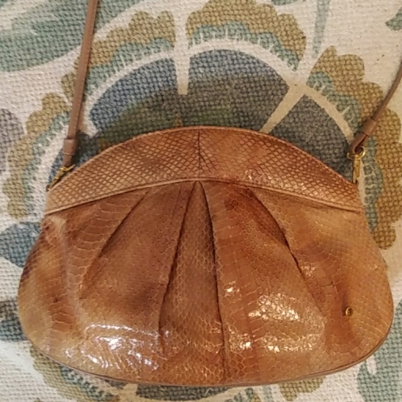 Etienne Aigner Handbags - Vintage AIGNER snakeskin crossbody handbag.